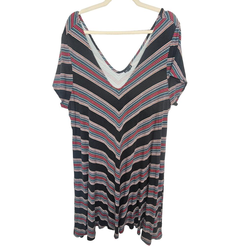 Torrid Dress Knee Length Dress Trapeze Dress Mini Dress Knit Dress 3X Multicolor
